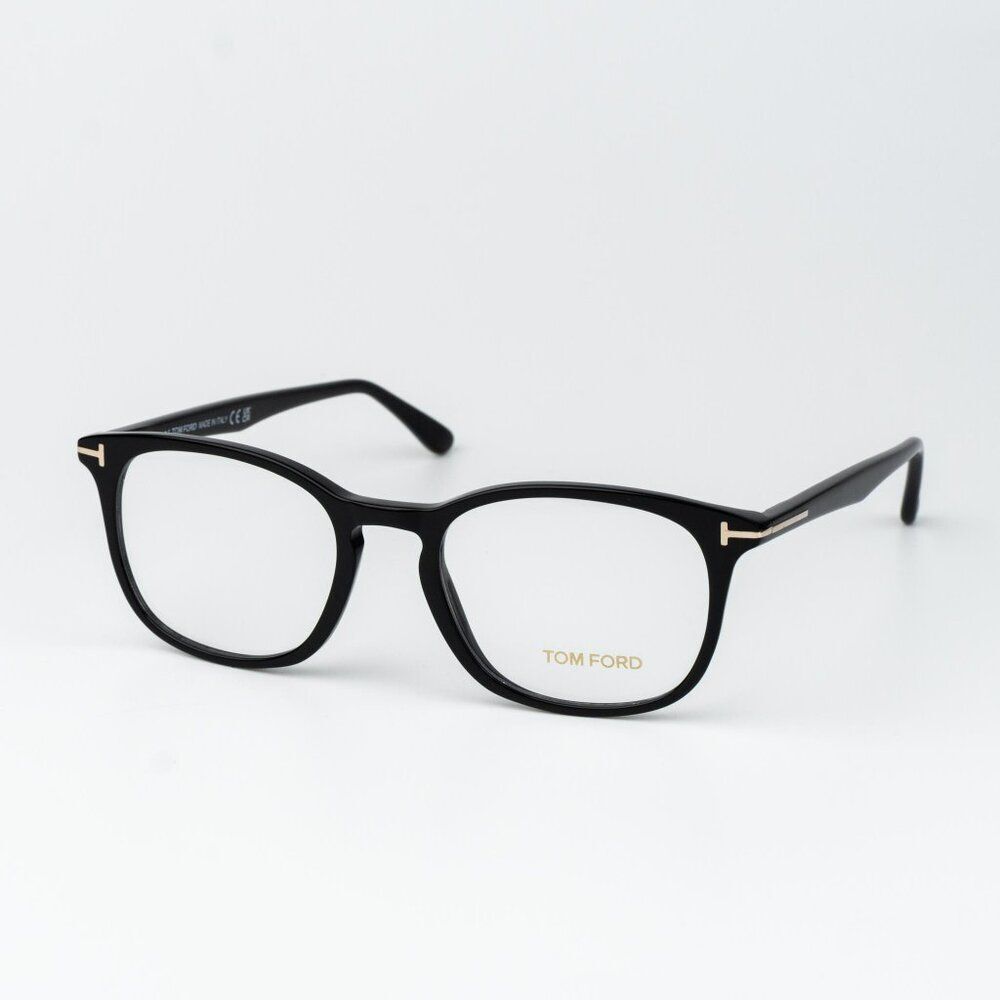Tom Ford Men Eyeglasses Black Square FT5505 001 NEW AUTHENTIC